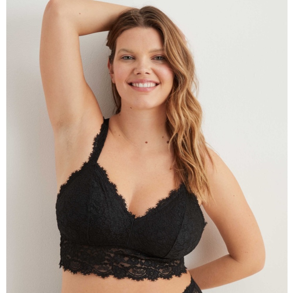 Aerie Eyelash Lace Racerback Bralette - Picture 1 of 8